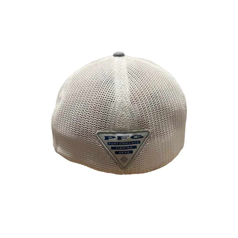 Columbia PFG Mesh Fitted Hat W/ Fish Patch Gray LG/XL